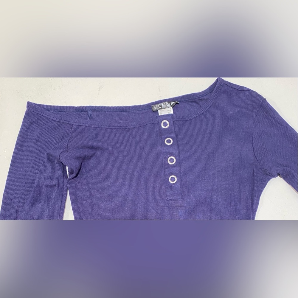 VENUS Dark blue, off shoulder blouse - Size S